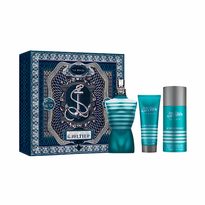 Jean Paul Gaultier Jean Paul Gaultier Le Male GiftSet 3 piece - 4.2 oz Eau De Toilette + 5.1 oz Deodorant Spray + 2.5 oz Shower Gel